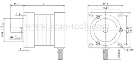 Bl Series Bldc Motor 57mm Round ICAN