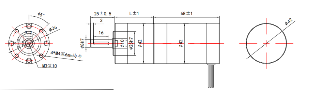 42mm Brushless Dc Motor With Planetary Gearbox 2 ICAN