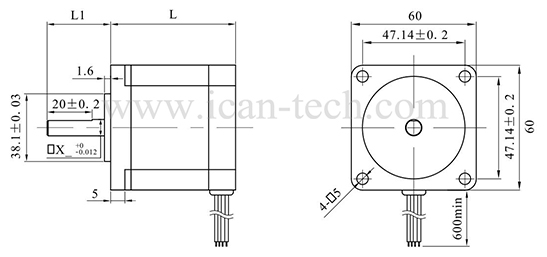 motor nema24 dimension