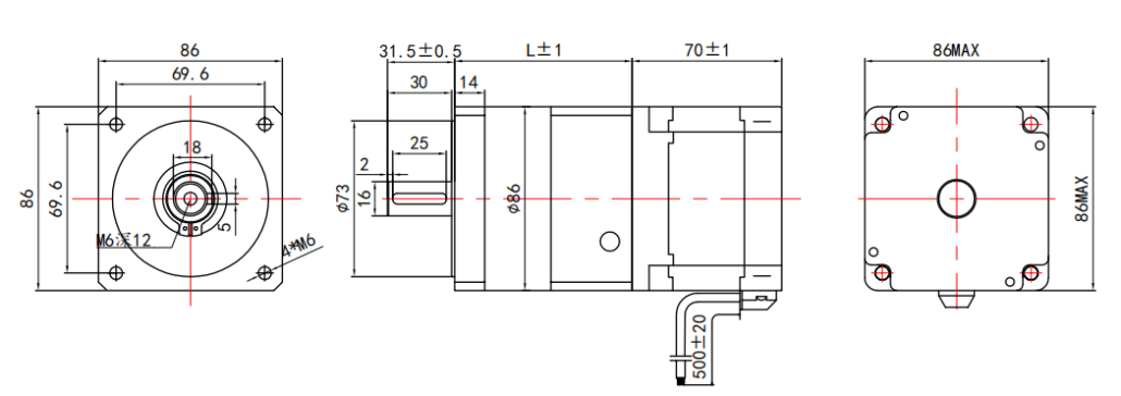 86mm Brushless Dc Motor With Planetary Gearbox 